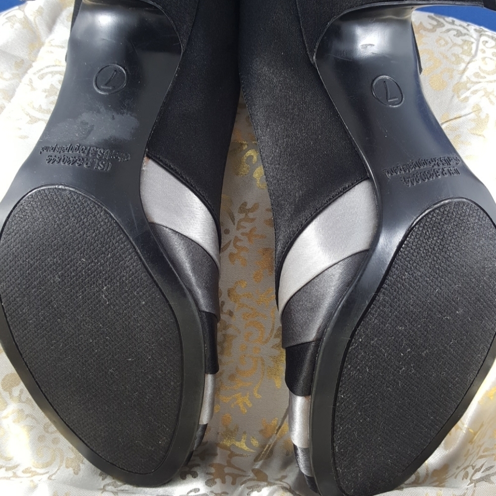 Massimo Open Side Peep Toe Satin Heel (7) - Picture 6 of 8
